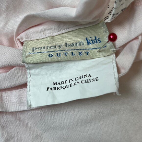 Pottery Barn Kids Pink Quilted Sham Pillowcase With Floral Embroidery - Picture 6 of 7